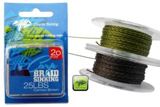 Nadväzcová šnúra Giants Fishing Carp Braid Sinking 25lbs/20m Camou Green