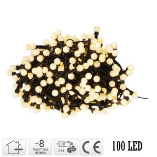 LED Reťaz Vianočná Cherry Balls 100x LED teplá biela PRO - 8091140