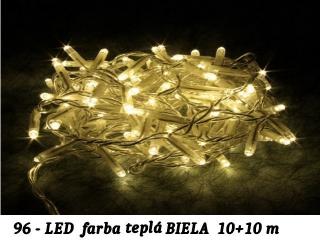 LED svetelná reťaz 96 LED teplá biela LE-LK002W