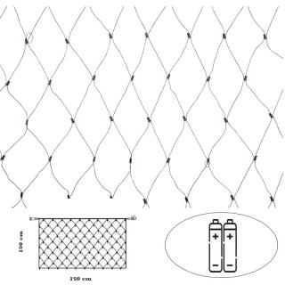 LED svetelná sieť 150x150 cm 100 LED - Baterie LE - 081W