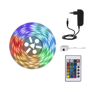 LEd svetelný pásik RGB 5m+ovládanie HI-70014