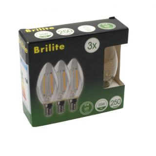 LED Žiarovky E14, B35 - 3ks Set - 2W - 2700K PRO-60355