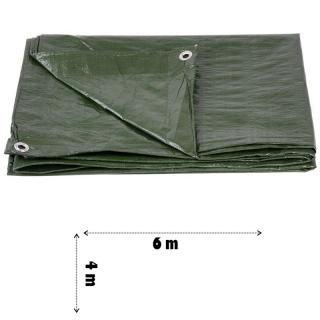 Plachta Tarpaulin Light 4x6 m, 65 g m, zakrývacia, zelená, s okami PRO-2170092