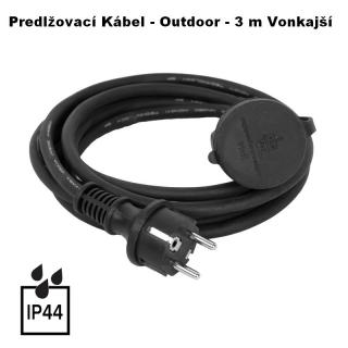 Predlžovací kábel OTDOOR 3 m - vonkajší LE- SL-008-1