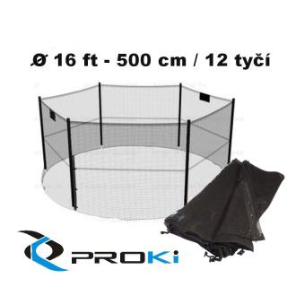 Proki | Ochranná sieť na trampolínu 500 cm - 12tyčí PRO-216-12