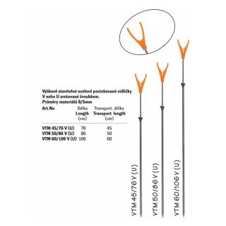 Teleskopická Rasoška VTM 45/76 - U - oranžova SON-50022-11