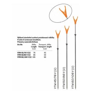 Teleskopická Rasoška VTM 45/76 - V - Oranžová SON-50022-06