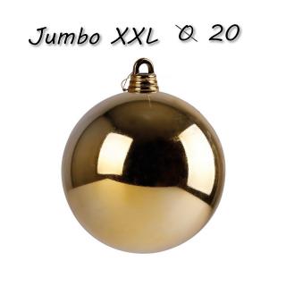 Vianočná Guľa Jumbo xxl ø 20 cm - zlatá PRO-99828- Z