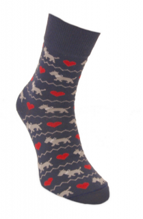 Foxysoxy valentínske ponožky ZAĽÚBENÉ PSÍKY