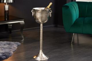 Chladič CHAMPAGNE 80 SILVER (Vysoký chladič na nápoje strieborný 80cm.)