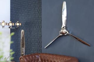 Dekorácia PROPELLER SILVER 60 (Dizajnová dekorácia vrtuľa na stenu 60cm.)