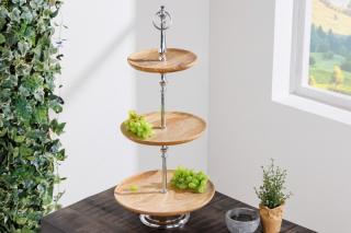 Etažér MANGO PURE (Dizajnový vysoký etažér na stôl 68cm.)