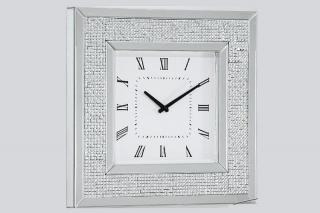 Hodiny ZEGAR DIAMONDS (Dizajnové hodiny na stenu so zrkadlami a kamienkami 50cm.)