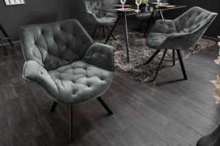 Jedálenská stolička Dutch Comfort Green (Dizajnová stolička s opierkami tmavo zelená.)