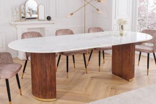 Jedálenský stôl Gatsby 240 (Dizajnový luxusný jedálenský stôl s mramorom 240cm.)