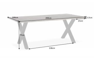 Jedálenský stôl GRANDSLAM VINTAGE 200 (Jedálenský stôl z masívneho dreva 200cm.)