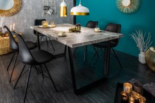 Jedálenský stôl LOFT BETON (Jedálenský stôl v sivo-čiernej farbe 160cm.)