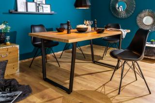 Jedálenský stôl LOFT OAK 140 (Jedálenský stôl v prevedení dub/čierna 140cm.)