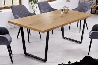 Jedálenský stôl LOFT OAK 180 (Jedálenský stôl v prevedení dub/čierna 180cm.)