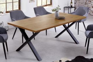 Jedálenský stôl LOFT X 180 (Jedálenský stôl v prevedení dub/čierna 180cm.)