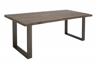 Jedálenský stôl PINE GRAY 200 (Industriálny jedálenský stôl z masívneho dreva a kovu 200cm.)