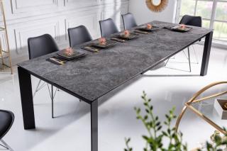 Jedálenský stôl ROTTERDAM GRANIT (Rozkladací jedálenský stôl granitový 180-240cm.)