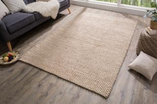 Koberec LARAN BEIGE (Dizajn vlnený koberec béžový 240x160cm.)