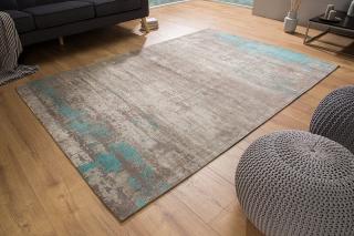 Koberec MORFEUS BLUE (Dizajnový koberec béžový-modrý 240x160cm.)