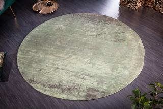 Koberec MORFEUS GREEN ROUND (Dizajnový koberec zelený-béžový 150cm.)