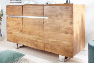 Komoda Akazzie Dark Small (Malá komoda z masívneho agátového dreva 135cm.)