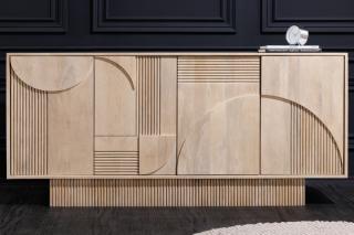 Komoda Art Deco Natur (Dizajnová veľká komoda z mangového dreva 170cm.)