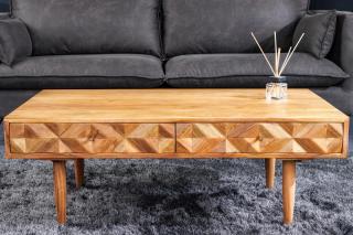 Konferenčný stolík Alpin Akazie (Stolík z masívneho dreva natural 100cm.)