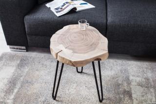 Konferenčný stolík BOLE WOOD SMALL (Dizajnový stolík z masívneho agátového dreva malý.)