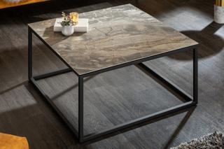 Konferenčný stolík CASSIDY TAUPE SMALL (Konferenčný stolík vo vzhľade mramoru 75cm.)