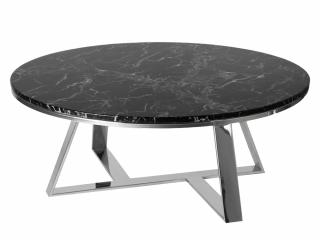 Konferenčný stolík DISK BLACK 100 (Luxusný konferenčný stolík s mramorovou doskou.)