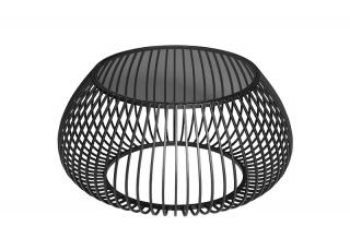 Konferenčný stolík FUEGO BIG (Dizajnový stolík do obývačky v čiernej farbe s tmavým sklom 75cm.)