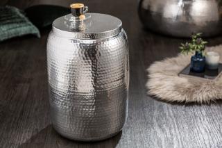 Konferenčný stolík HERMES SILVER SMALL (Dizajnový konferenčný stolík strieborný 35cm.)