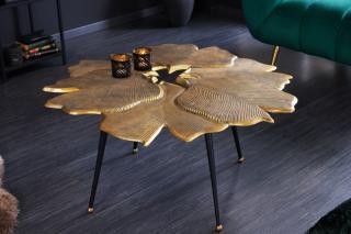 Konferenčný stolík LEAFANS 95 (Dizajnový konferenčný stolík z kovu 95cm.)