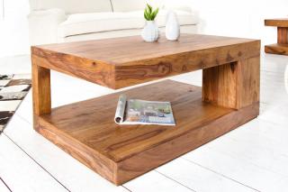 Konferenčný stolík MAKASSAR BIG II (Masívny konferenčný stolík do obývačky 90x60cm.)
