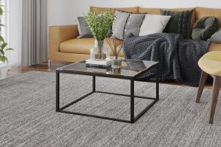 Konferenčný stolík MERALA GLASS (Konferenčný stolík zo skla a kovu 65cm.)