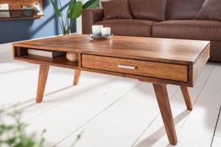 Konferenčný stolík SHEESHAM RETRO II (Retro stolík z masívneho dreva 100cm.)