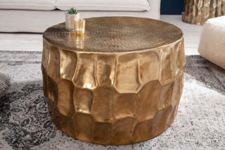 Konferenčný stolík SIERRA GOLD (Dizajnový konferenčný stolík zlatý 68cm.)