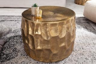 Konferenčný stolík SIERRA GOLD SMALL (Dizajnový konferenčný stolík zlatý 53cm.)