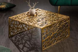 Konferenčný stolík SPIDERNET SMALL GOLD (Luxusný konferenčný stolík zlatý 60cm.)