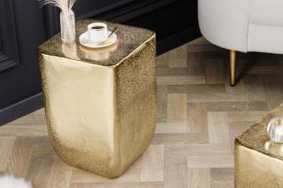 Konferenčný stolík UNITE GOLD SMALL (Dizajnový malý kovový stolík zlatý 45cm.)