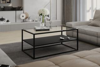 Konferenčný stolík VERTO GLASS (Konferenčný stolík zo skla a kovu 100x60cm.)