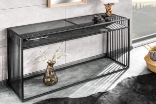 Konzola ARCHITECT BLACK (Dizajnový konzolový stolík čierny 120cm.)