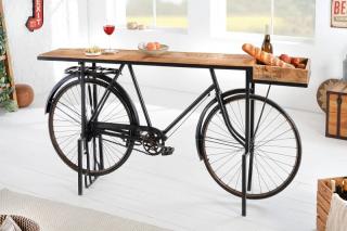 Konzola BICYCLE (Dizajnová konzola s úložnym priestrom mango/čierna 194cm.)