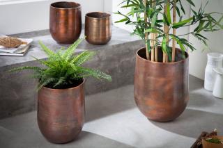 Kvetináč BLOOM DUNCAN 18 (Dizajnový medený kvetináč z kovu 18cm.)