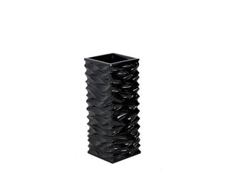 Kvetináč CUBICON BLACK 70 (Dizajnový vysoký kvetináč na kvety čierny 70cm.)